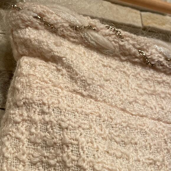 CHANEL 07A Skirt FR 40 | Cream Wool Tweed, Gold Chain Waist, Silk Lined, NWT - Picture 14 of 16